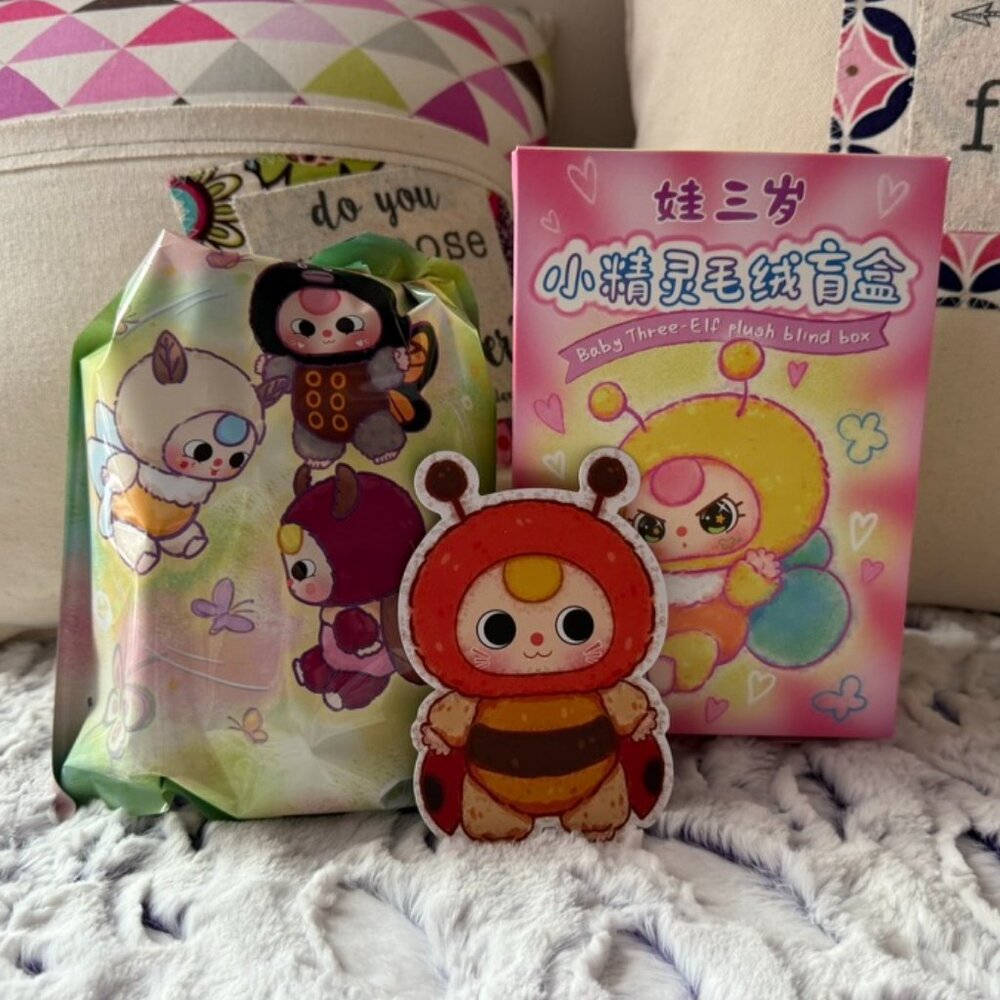 AUTHENTIC BABY THREE - Elf Plush (Ladybug)